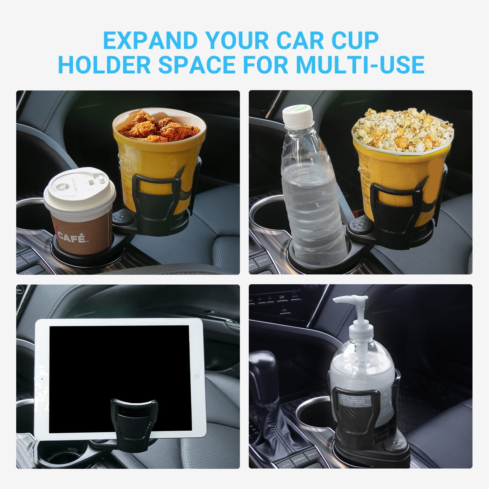 Car Drinking Bottle Holder 360 Degrees Rotatable Water Cup Holder Sunglasses Phone Organizer Storage Car Interior Accessories