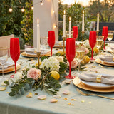 Red Cup Living-5 Oz Red Reusable Plastic Wine Cups with Stem | Shatterproof Goblets for Parties & Events | Dishwasher Safe Drinkware