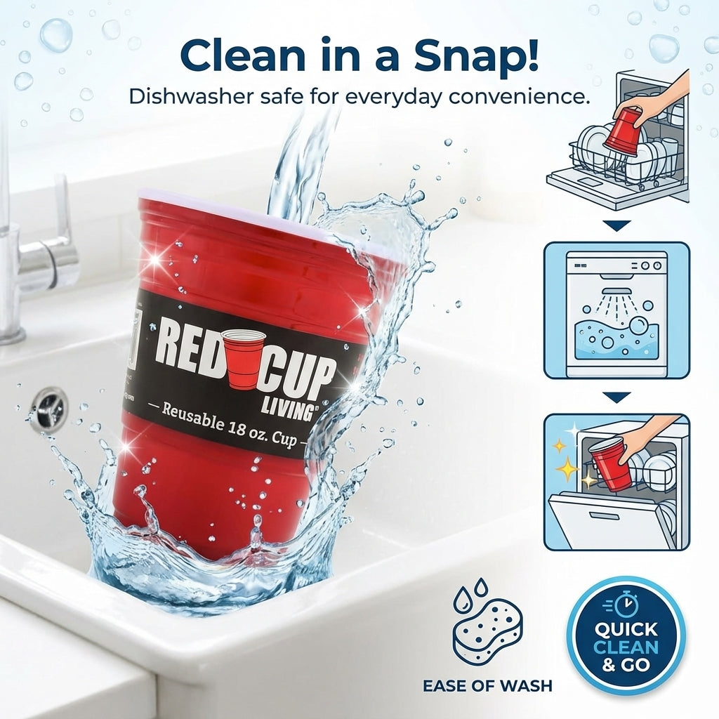 18oz Reusable Red Party Cup