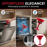 Reusable Plastic Red Margarita Party Cups | Durable ABS plastic, BPA and phthalates free | Perfect for Parties, Camping & Outdoors