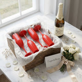 Red Cup Living-5 Oz Red Reusable Plastic Wine Cups with Stem | Shatterproof Goblets for Parties & Events | Dishwasher Safe Drinkware