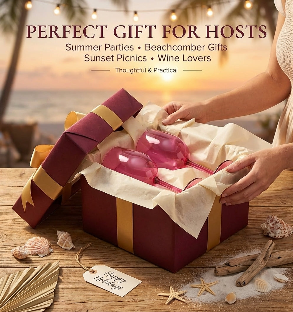 Red Cup Living Plastic Wine Glasses with Stem - 14oz Reusable Shatterproof Wine Cups for Parties, Events & Outdoor