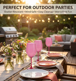 Red Cup Living Plastic Wine Glasses with Stem - 14oz Reusable Shatterproof Wine Cups for Parties, Events & Outdoor