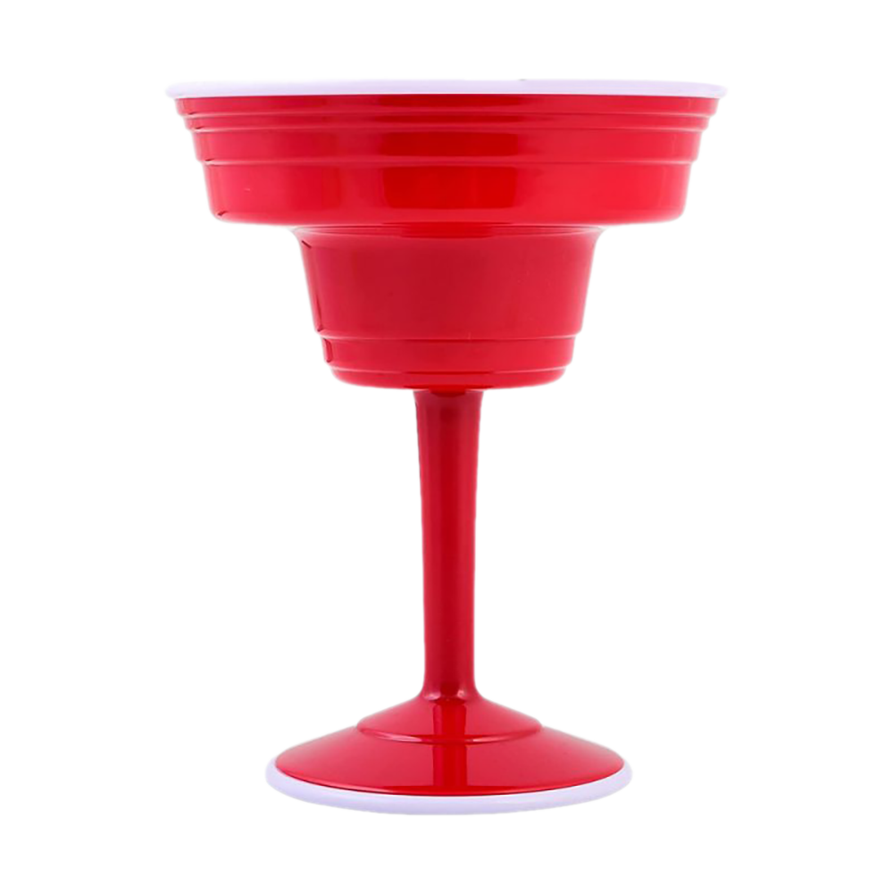 Reusable Plastic Red Margarita Party Cups | Durable ABS plastic, BPA and phthalates free | Perfect for Parties, Camping & Outdoors