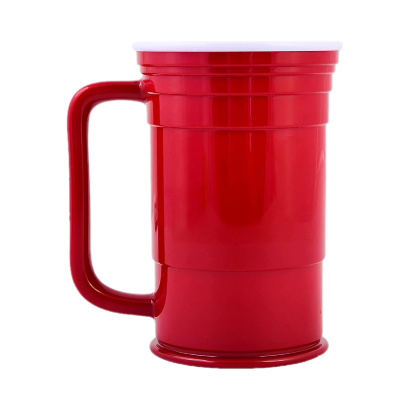 Red Cup Living Reusable Red Plastic Cups - 24 oz Party Cups With Lid and  Straw - Extra Sturdy Red Beer Pong Cups- BPA Free and Washable - The Ideal