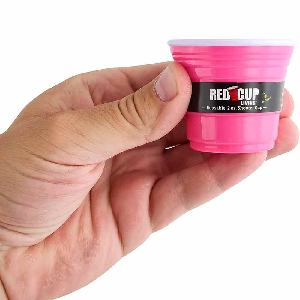 2oz Reusable Pink Party Shooter Cup | Unbreakable, BPA Free | Perfect for Parties, BBQs, Outings