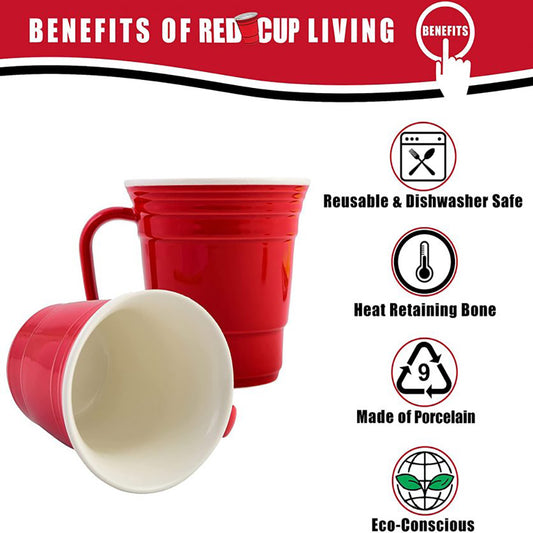  Set of 4 Reusable Melamine Red Plastic Party Cups