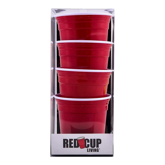 5oz reusable red party cups set of 4