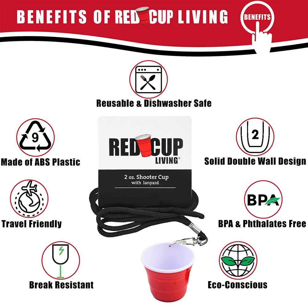 Red Cup Living 2 oz. Shooter Cup  Party Cups, Mini Pink Shot Cups